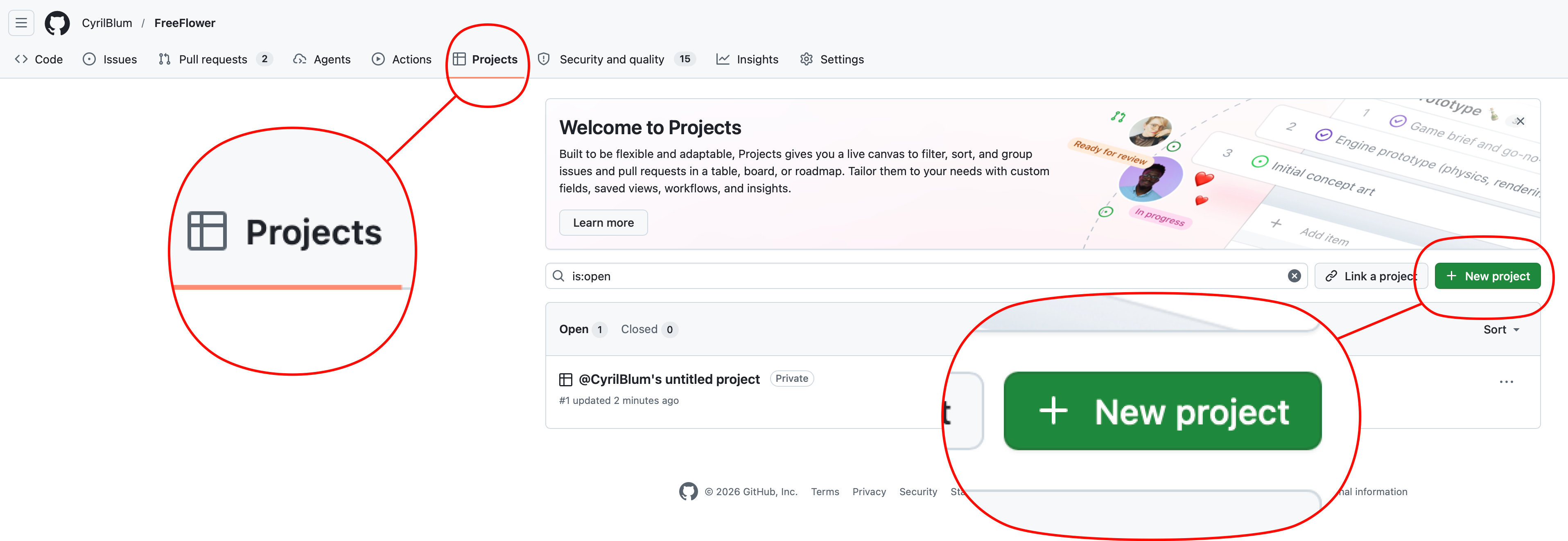GitHub Project erstellen