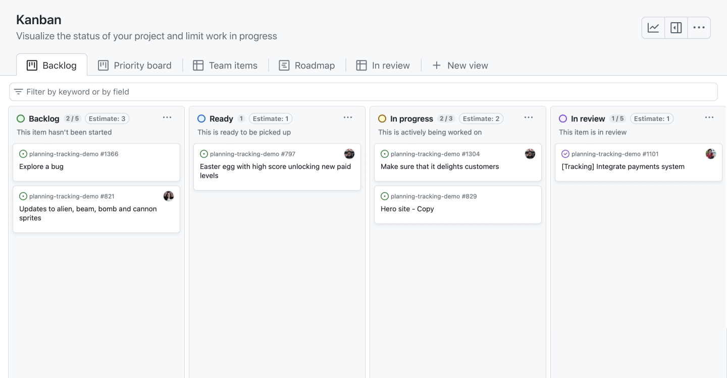 GitHub Projects Kanban-Board