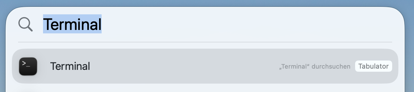 Terminal unter macOS öffnen